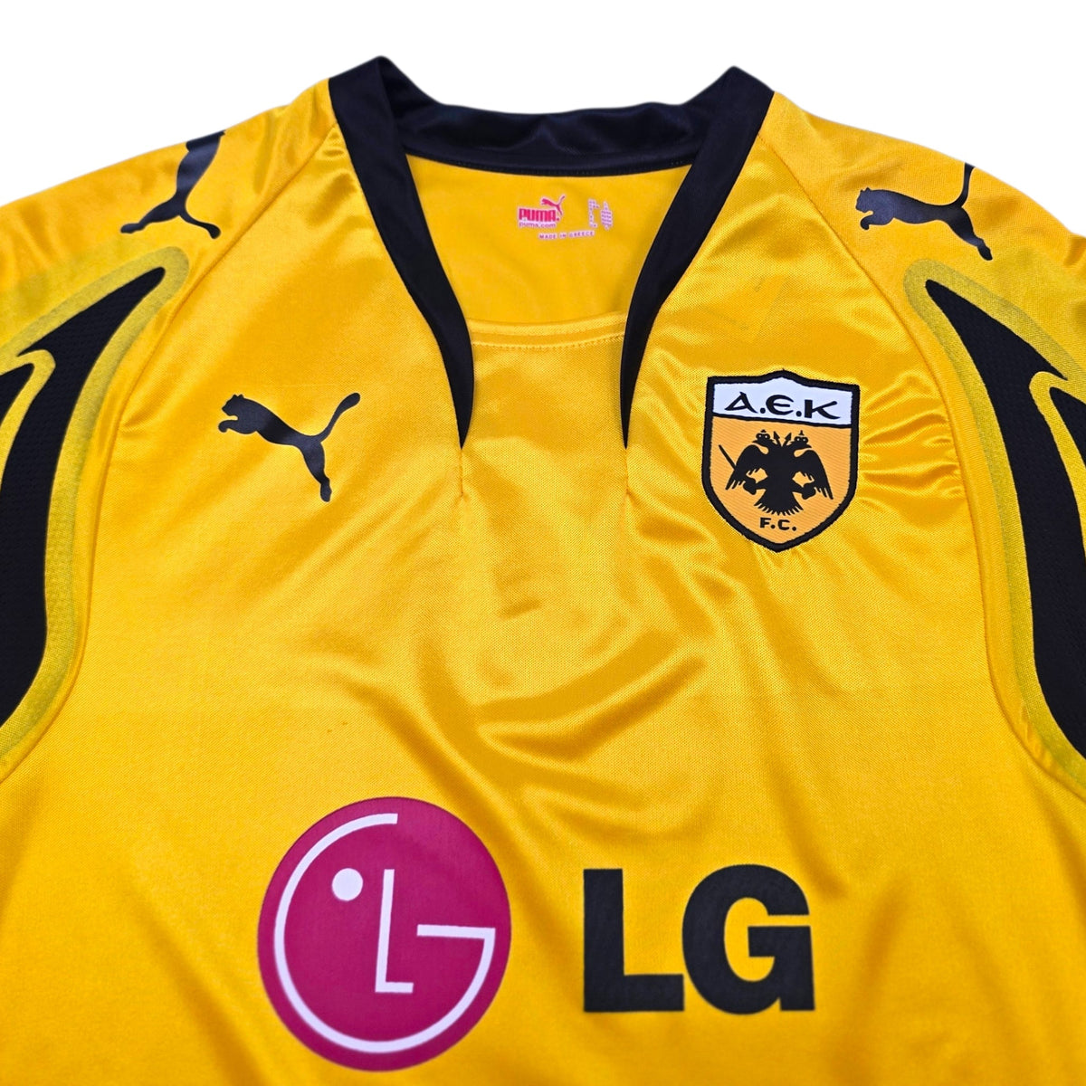 2007/08 AEK Athens Home Football Shirt (L) Puma - Football Finery - FF304900