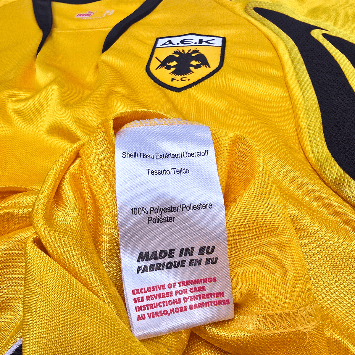 2007/08 AEK Athens Home Football Shirt (XL) Puma 10 Rivaldo - Football Finery - FF301767