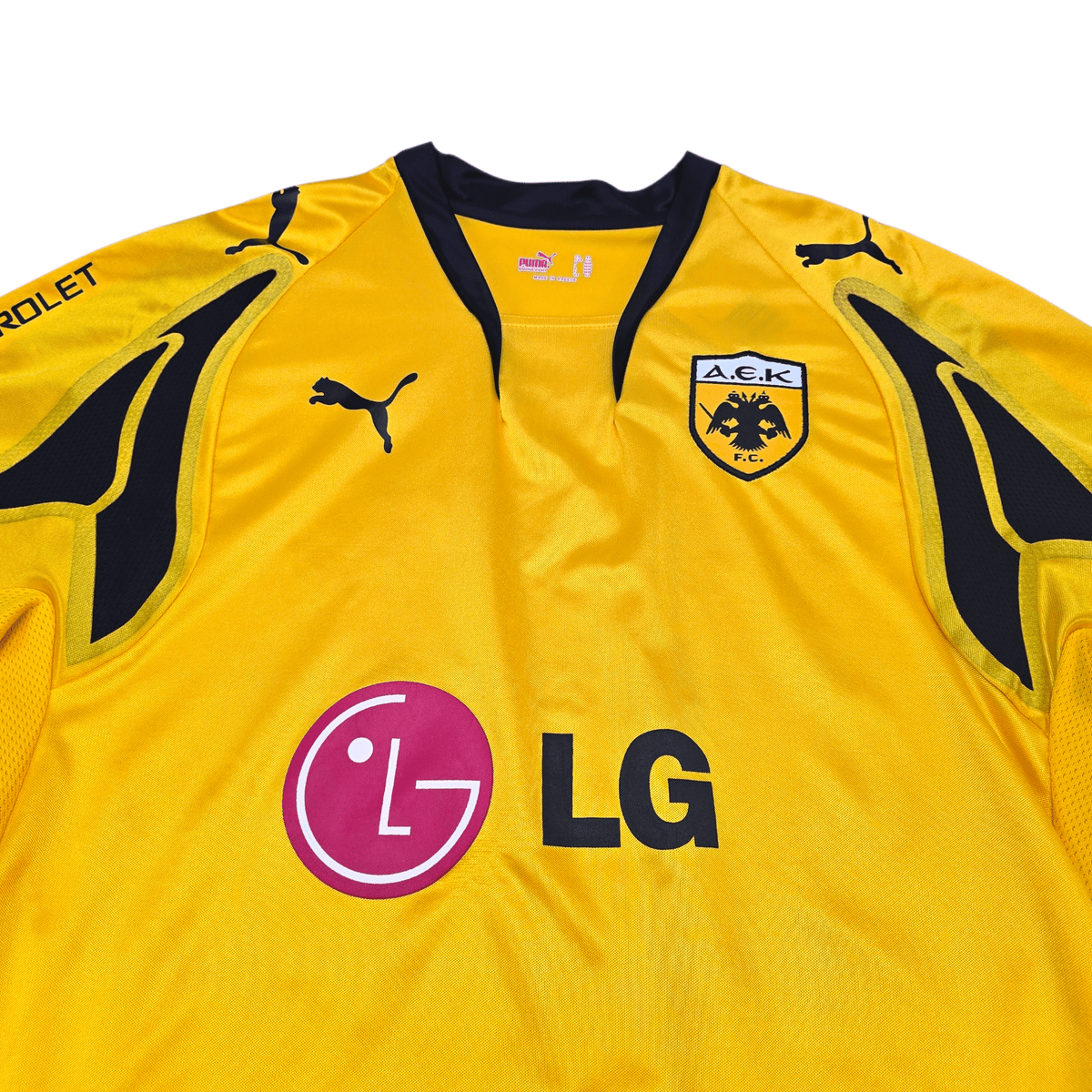 2007/08 AEK Athens Home Football Shirt (XL) Puma 10 Rivaldo - Football Finery - FF301767