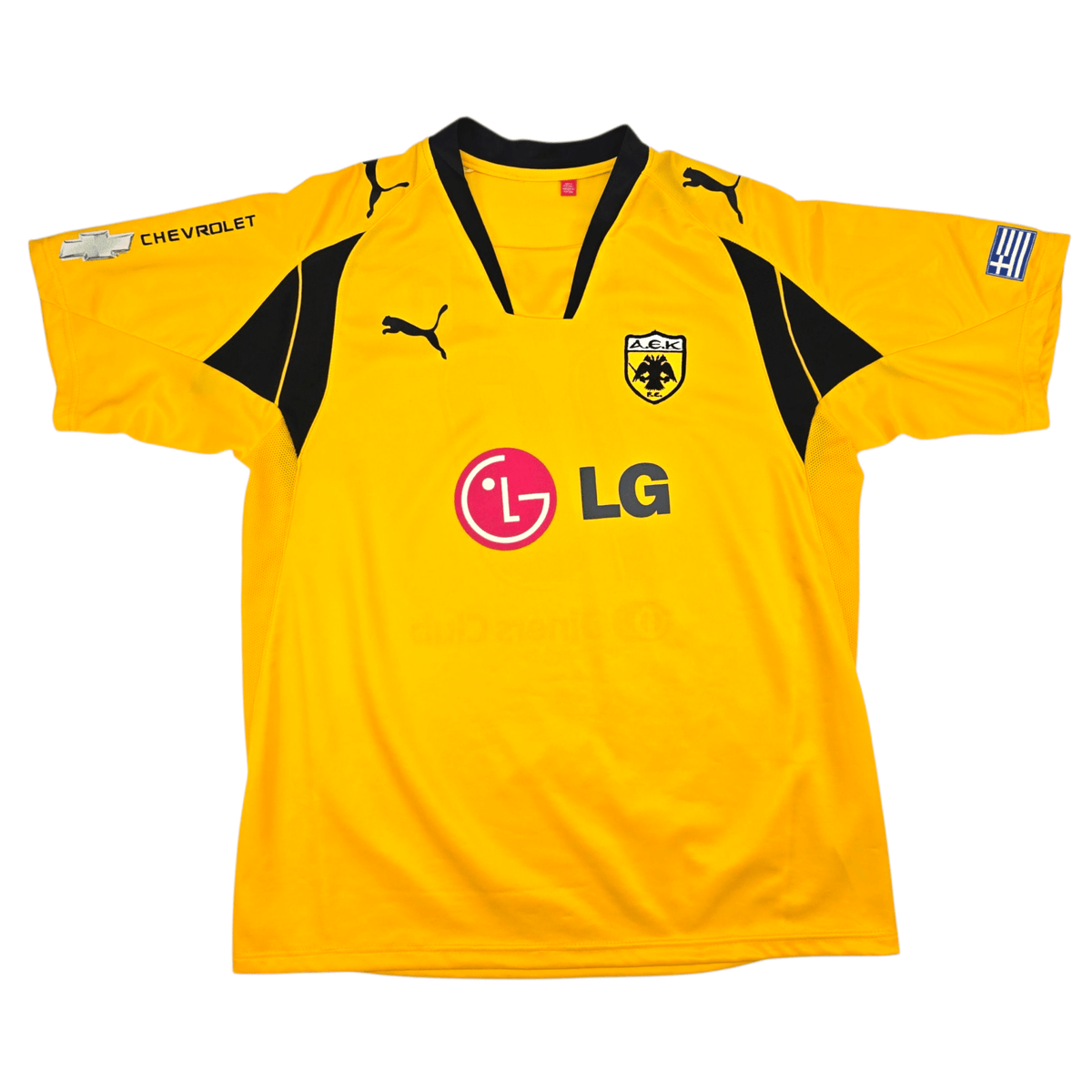 2007/08 AEK Athens Home Football Shirt (XL) Puma 10 Rivaldo - Football Finery - FF302953