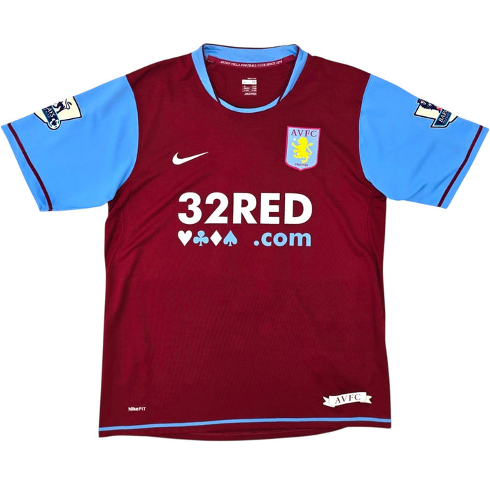 2007/08 Aston Villa Home Football Shirt (M) Nike 6 Barry - Football Finery - FF307452