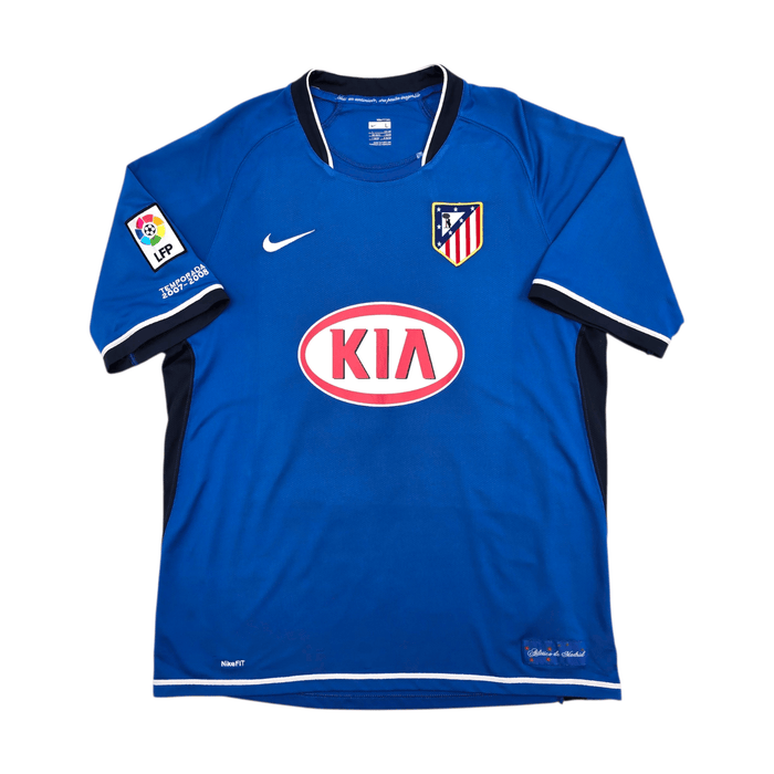 2007/08 Atletico Madrid Away Football Shirt (L) Nike 10 Kun Aguero - Football Finery - FF303429