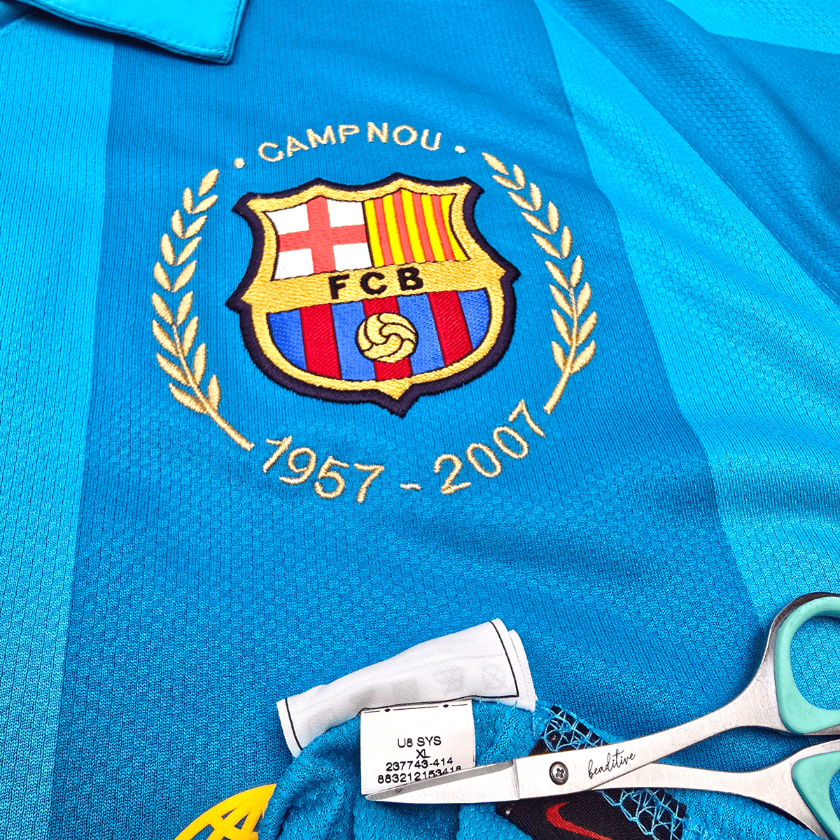 2007/08 Barcelona Away Football Shirt (XL) Nike 19 Messi - Football Finery - FF301574
