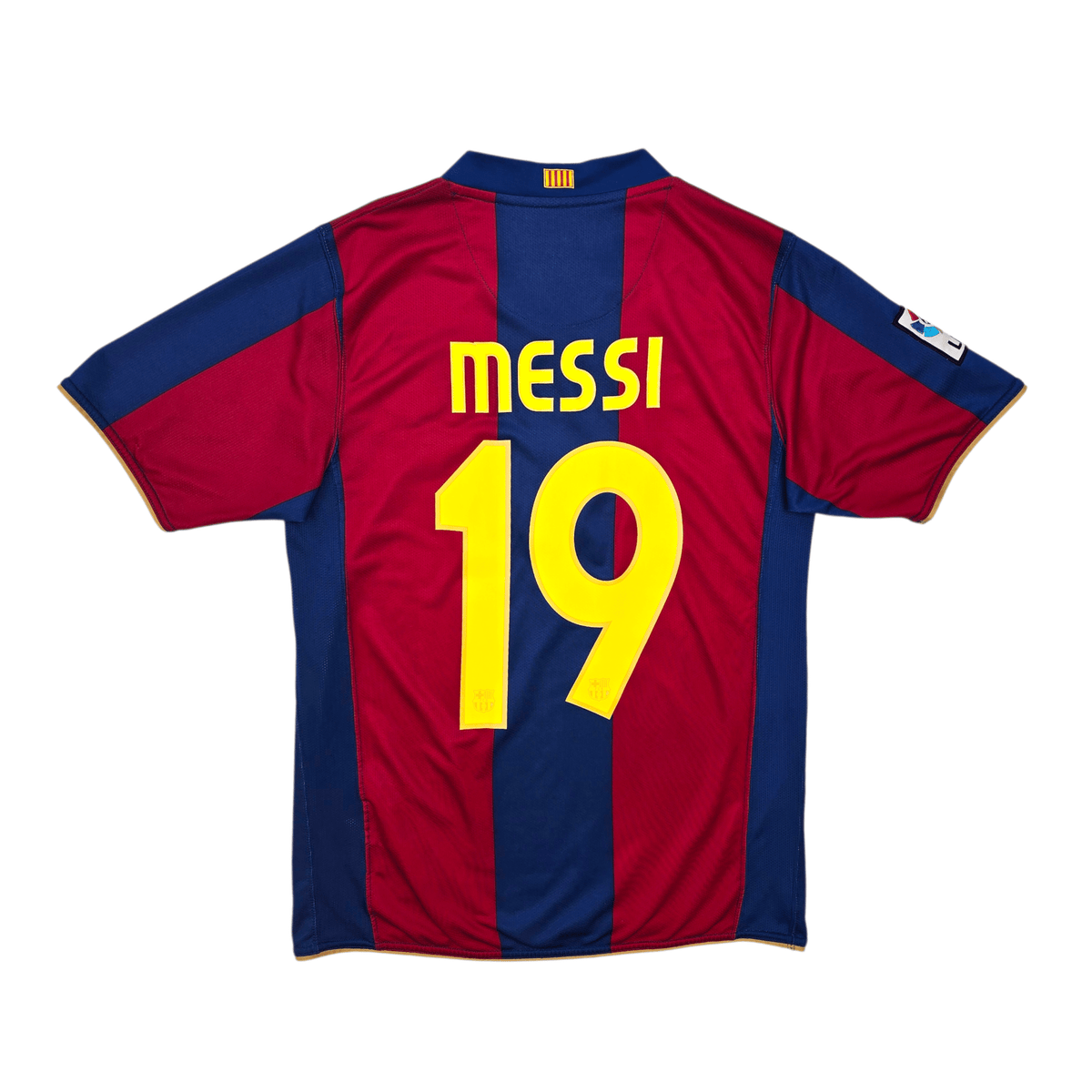 2007/08 Barcelona Home Football Shirt (S) Nike 19 Messi - Football Finery - FF302618