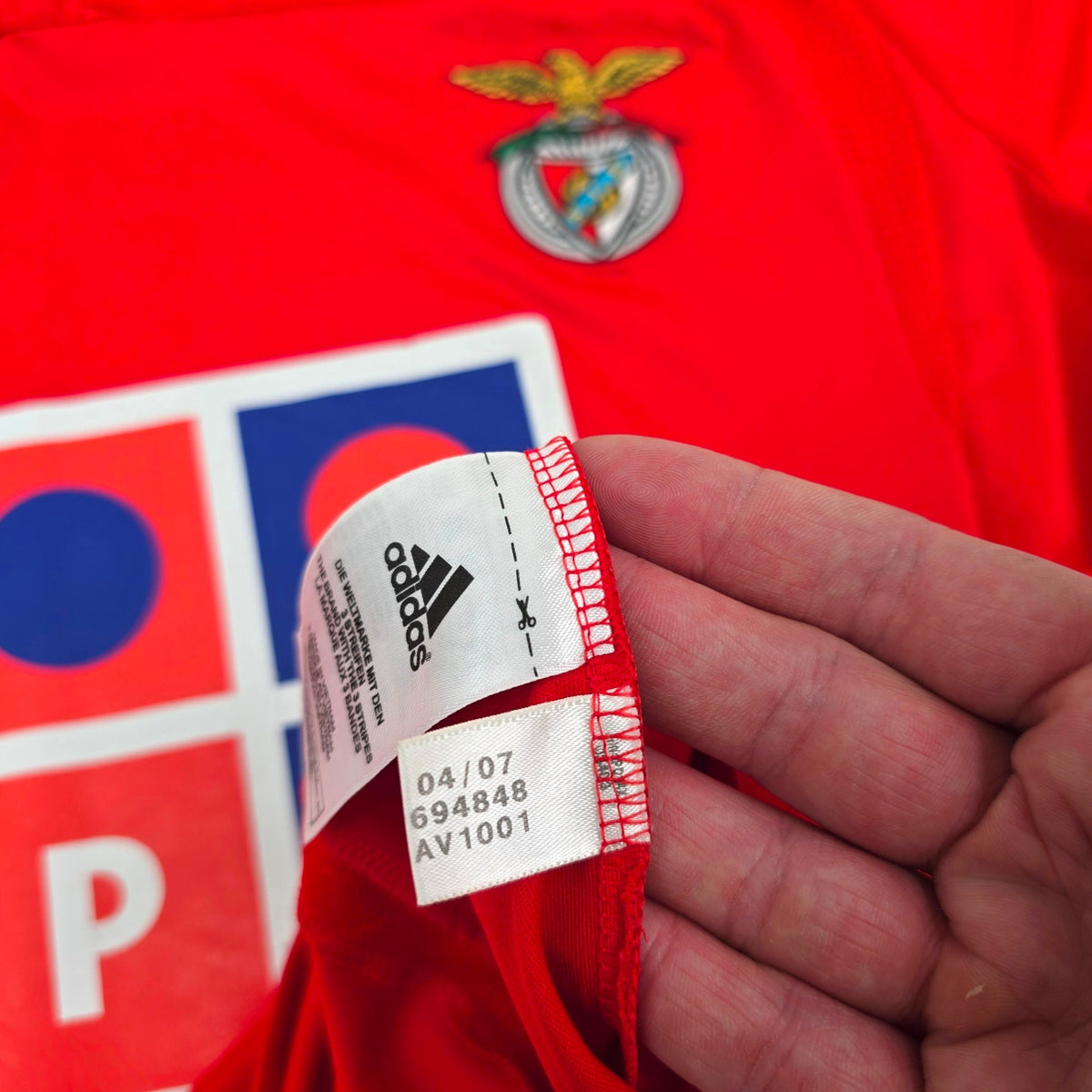 2007/08 Benfica Home Football Shirt (M) Adidas 20 Di Maria - Football Finery - FF304332