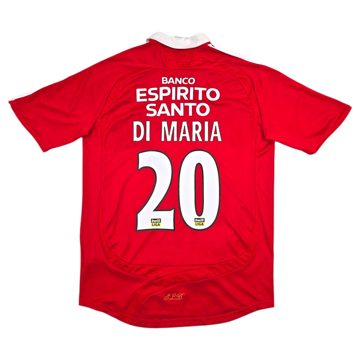 2007/08 Benfica Home Football Shirt (M) Adidas 20 Di Maria - Football Finery - FF304332