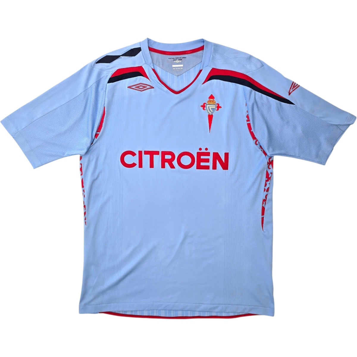 2007/08 Celta Vigo Home Football Shirt (L) Umbro 17 D.Costa - Football Finery - FF305724