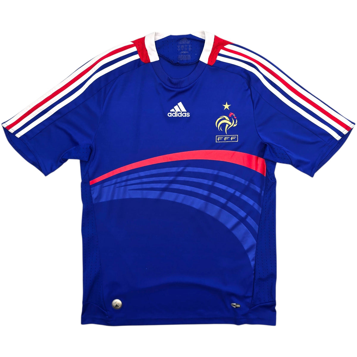 2007/08 France Home Football Shirt (M) Adidas - Football Finery - FF305275