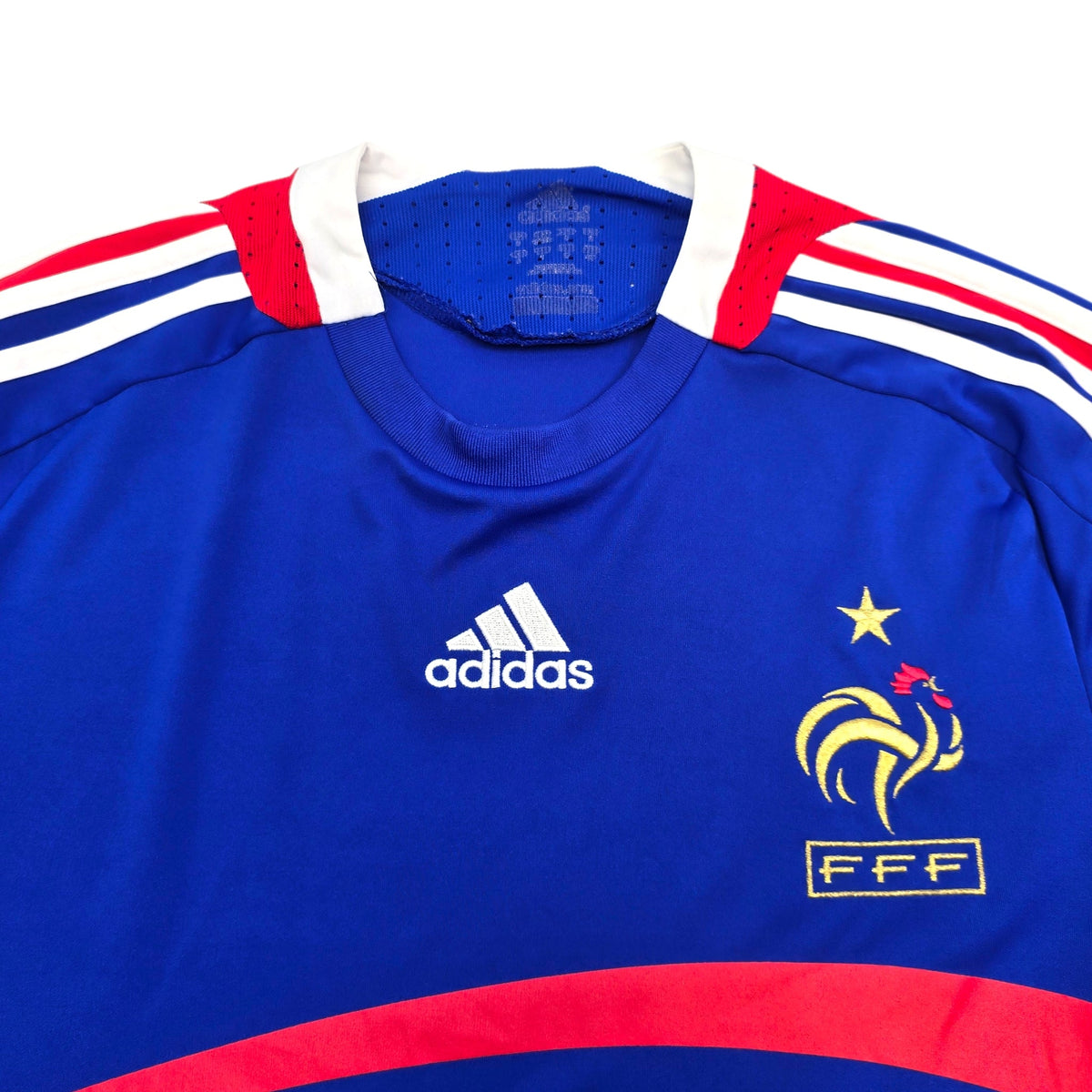 2007/08 France Home Football Shirt (M) Adidas - Football Finery - FF305275