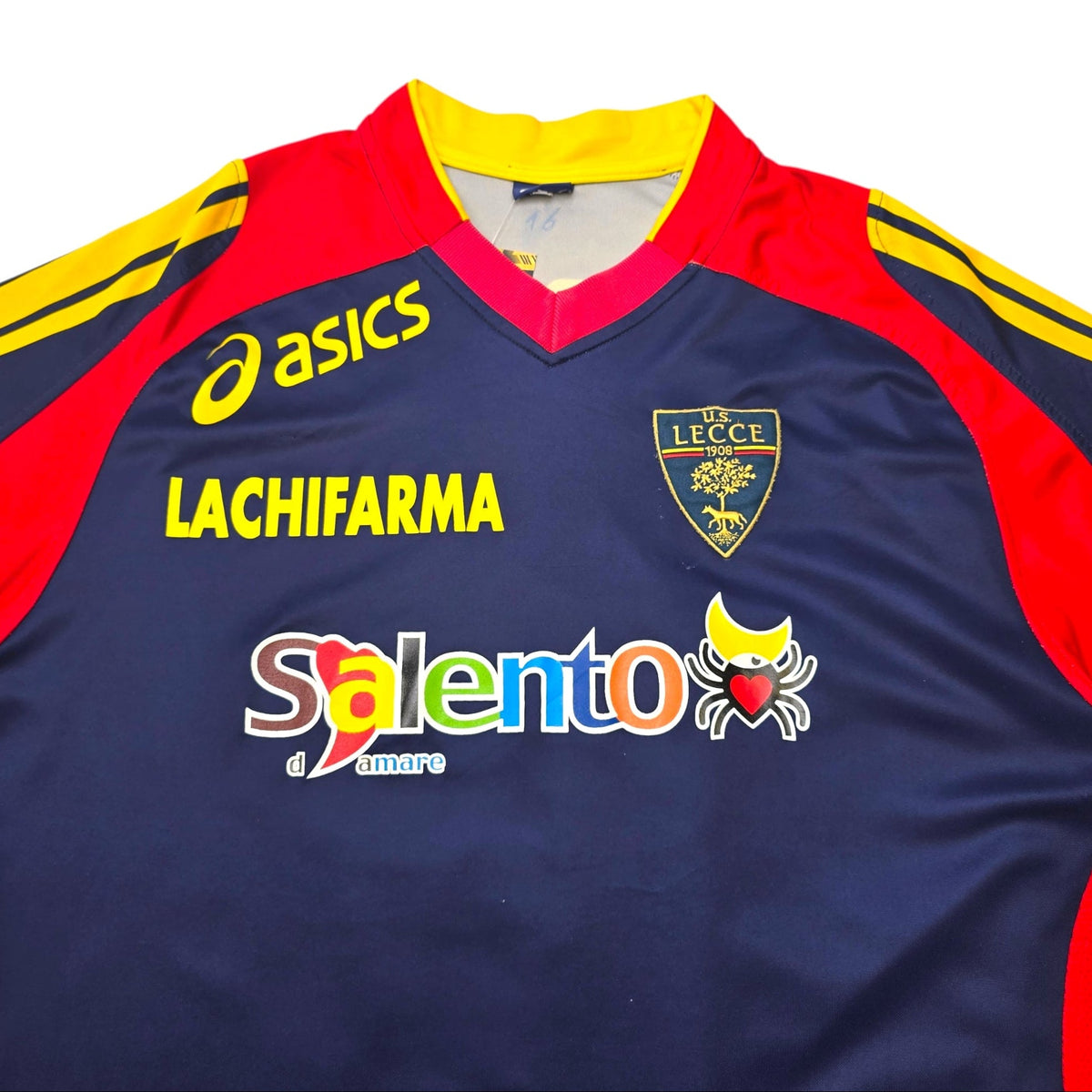 2007/08 Lecce Training Shirt (XL) Asics 16 - Football Finery - FF305651