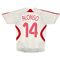 2007/08 Liverpool Away Football Shirt (M) Adidas 14 Alonso - Football Finery - FF300849