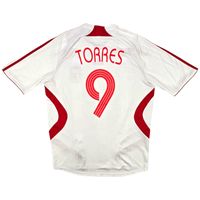 2007/08 Liverpool Away Football Shirt (M) Adidas 9 Torres - Football Finery - FF302443