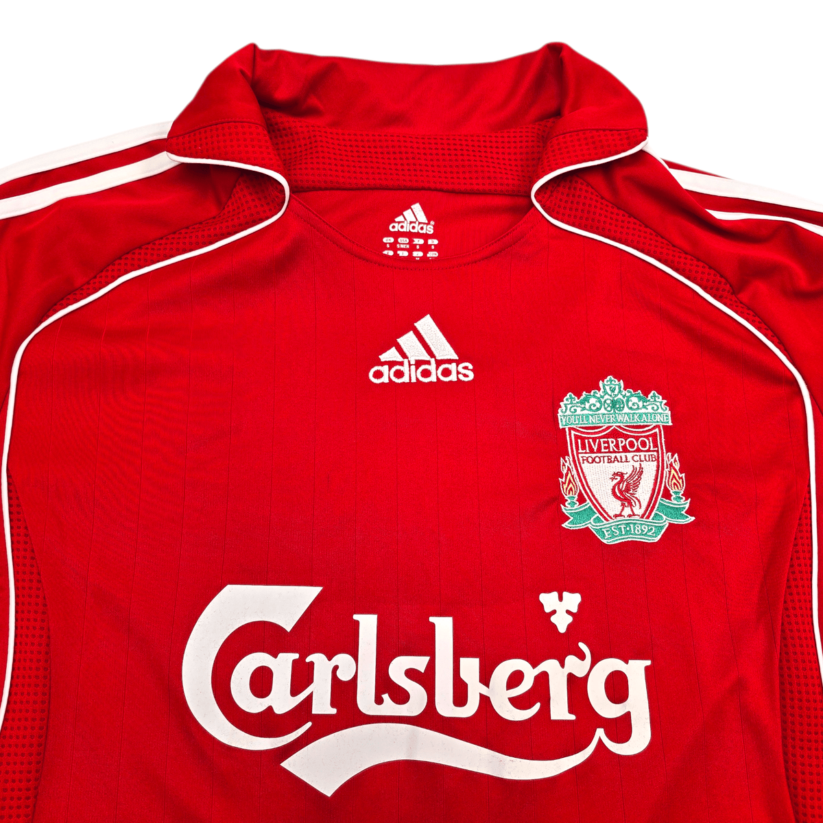 2007/08 Liverpool Home Football Shirt (S) Adidas 17 Bellamy - Football Finery - FF304198