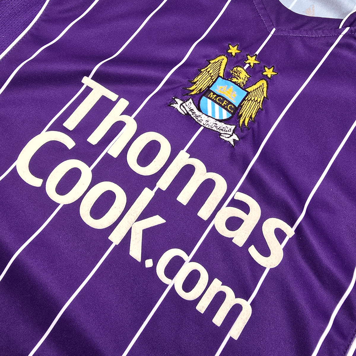 2007/08 Manchester City Away Football Shirt (M) Le Coq Sportif - Football Finery - FF304680