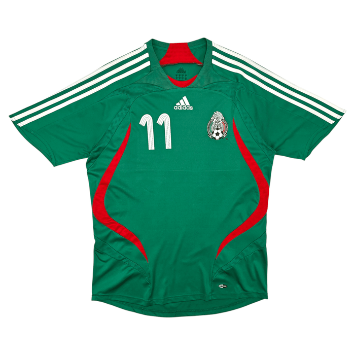 2007/08 Mexico Home Football Shirt (M) Adidas 11 C.Vela - Football Finery - FF301447