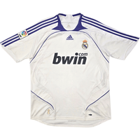 2007/08 Real Madrid Home Football Shirt (L) Adidas 7 Raul - Football Finery - FF303906