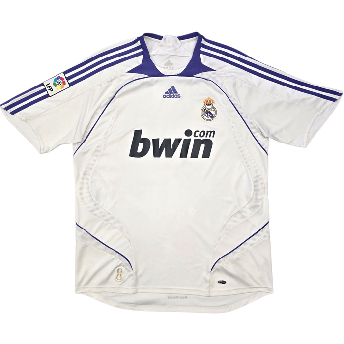 2007/08 Real Madrid Home Football Shirt (L) Adidas 7 Raul - Football Finery - FF303906