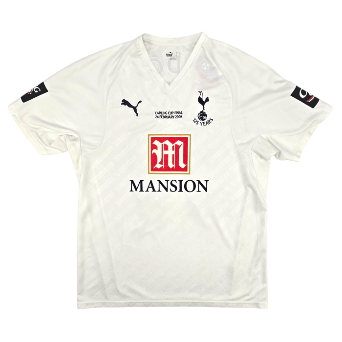 2007/08 Tottenham Hotspur Home Football Shirt (L) Puma #39 Woodgate (Carling Cup Final) - Football Finery - FF301376