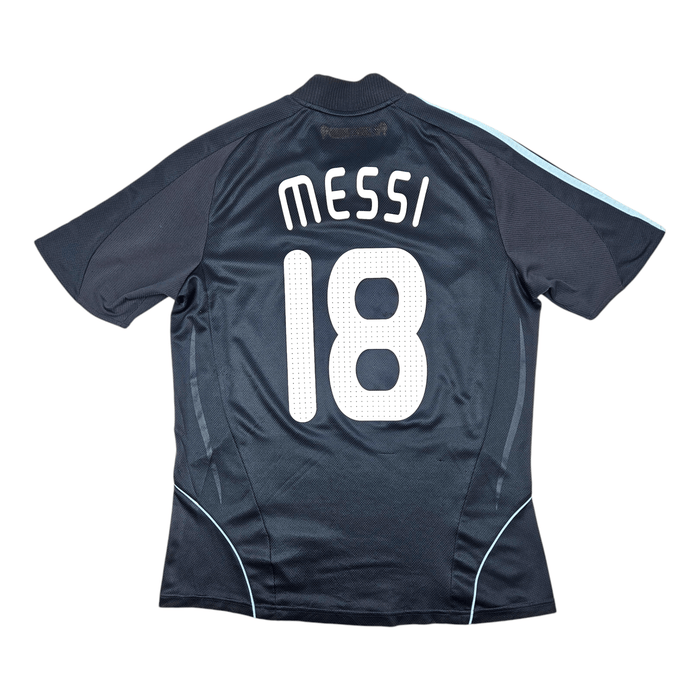 2007/09 Argentina Away Football Shirt (M) Adidas #18 Messi - Football Finery - FF300012