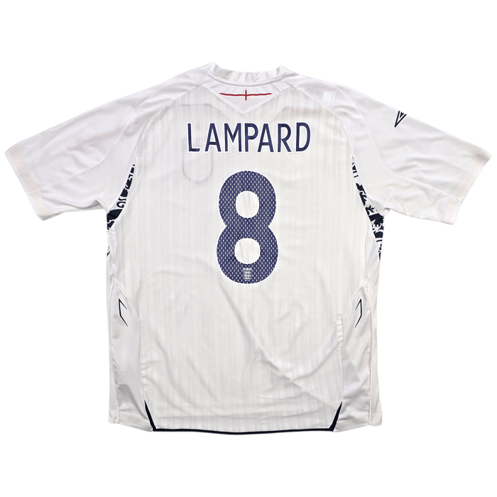 2007/09 England Home Football Shirt (2XL) Umbro 8 Lampard - Football Finery - FF303465