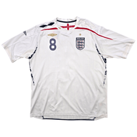 2007/09 England Home Football Shirt (2XL) Umbro 8 Lampard - Football Finery - FF303465