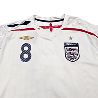 2007/09 England Home Football Shirt (2XL) Umbro 8 Lampard - Football Finery - FF303465