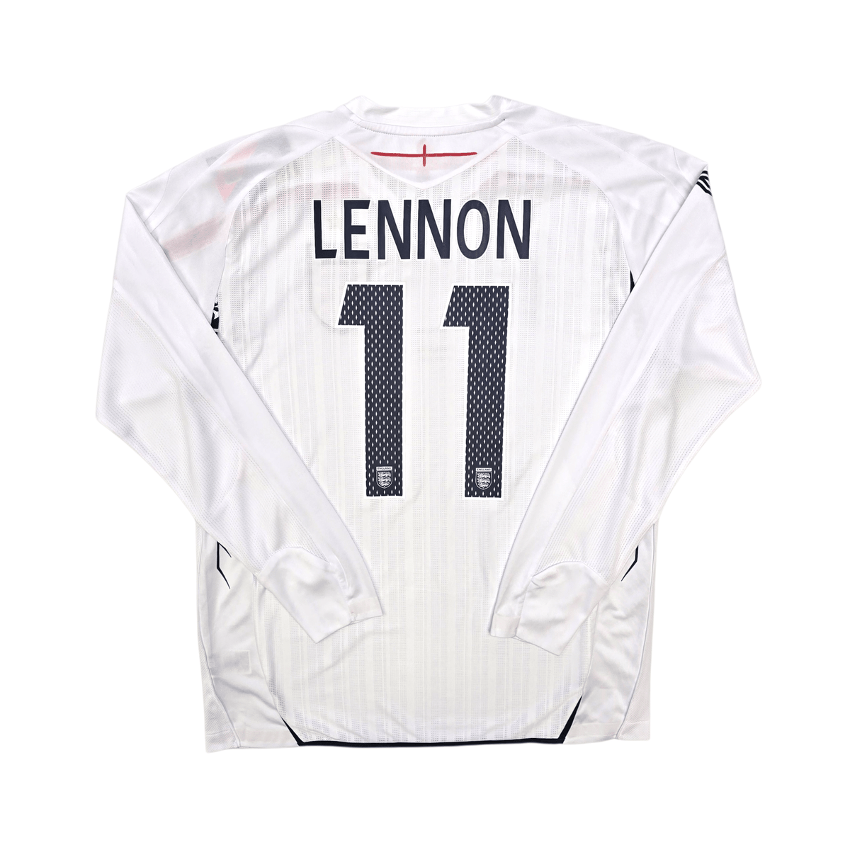2007/09 England Home Football Shirt (L) Umbro 11 Lennon - Football Finery - FF304130