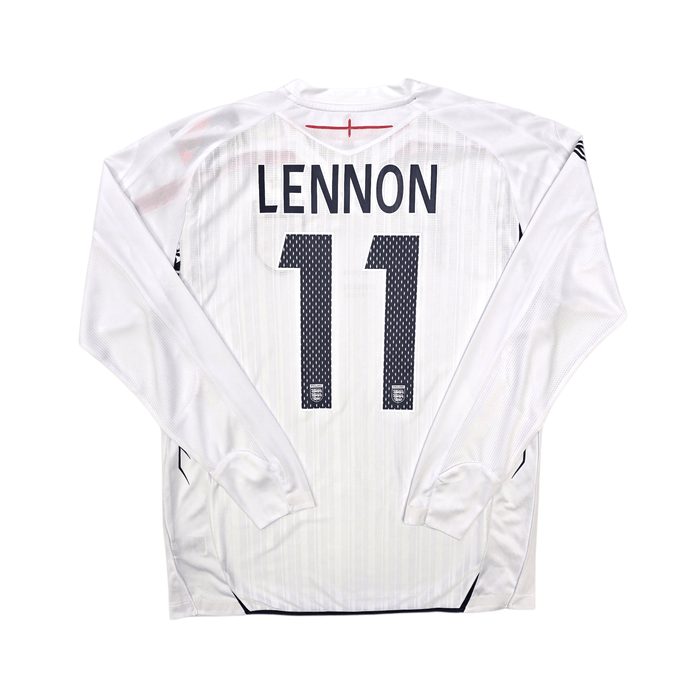 2007/09 England Home Football Shirt (L) Umbro 11 Lennon - Football Finery - FF304130