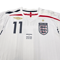 2007/09 England Home Football Shirt (L) Umbro 11 Lennon - Football Finery - FF304130