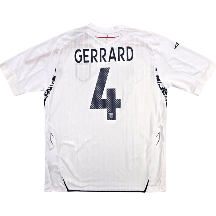 2007/09 England Home Football Shirt (XL) Umbro 4 Gerrard (BNWTs) - Football Finery - FF304123