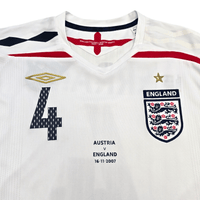 2007/09 England Home Football Shirt (XL) Umbro 4 Gerrard (BNWTs) - Football Finery - FF304123