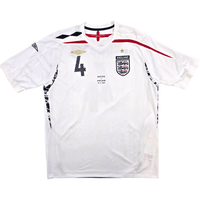 2007/09 England Home Football Shirt (XL) Umbro 4 Gerrard (BNWTs) - Football Finery - FF304123