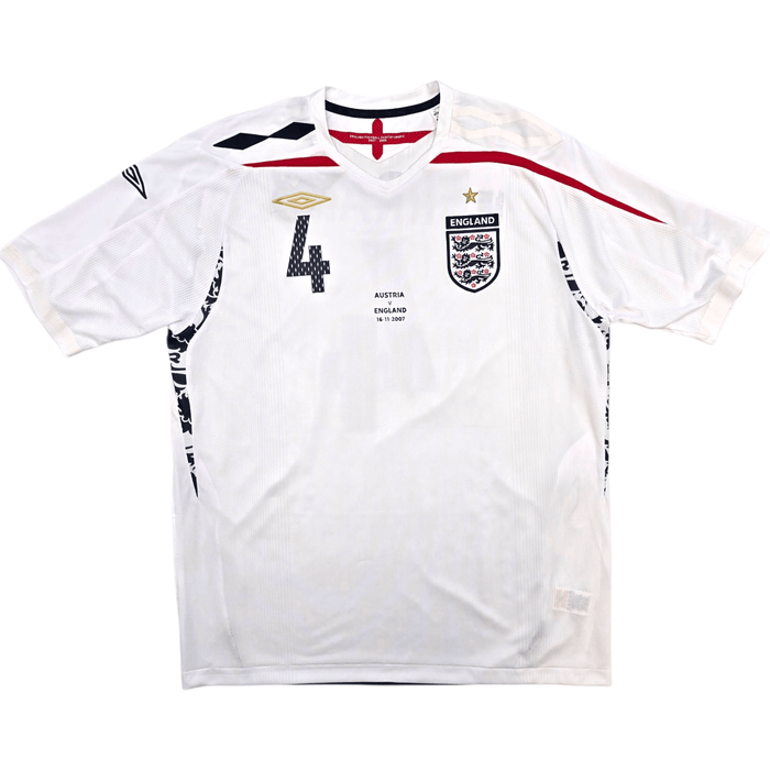 2007/09 England Home Football Shirt (XL) Umbro 4 Gerrard (BNWTs) - Football Finery - FF304123