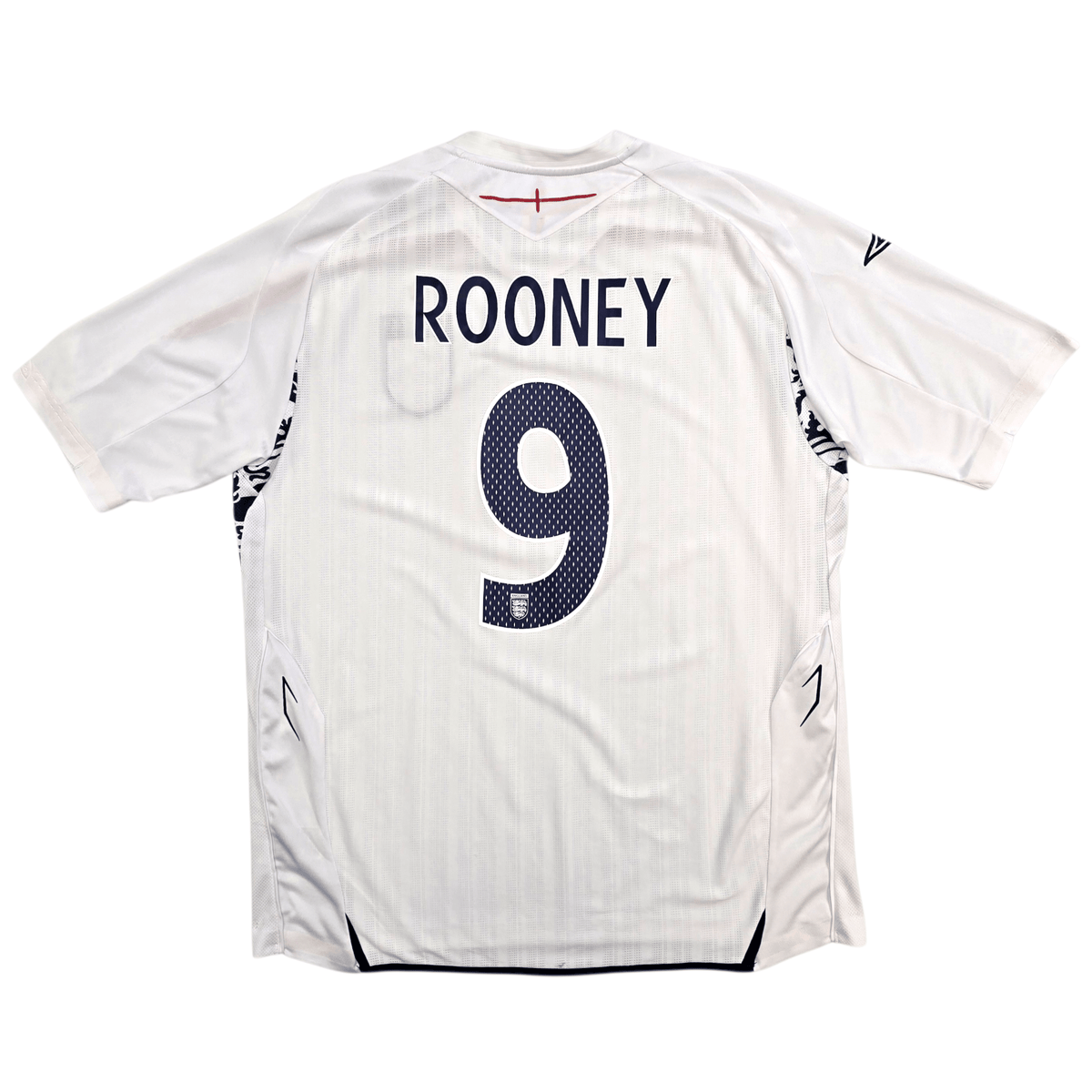 2007/09 England Home Football Shirt (XL) Umbro 9 Rooney - Football Finery - FF303265