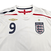 2007/09 England Home Football Shirt (XL) Umbro 9 Rooney - Football Finery - FF303265