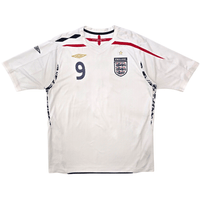 2007/09 England Home Football Shirt (XL) Umbro 9 Rooney - Football Finery - FF303466
