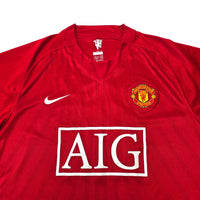 2007/09 Manchester United Home Football Shirt (XL) Nike 17 Nani - Football Finery - FF305049