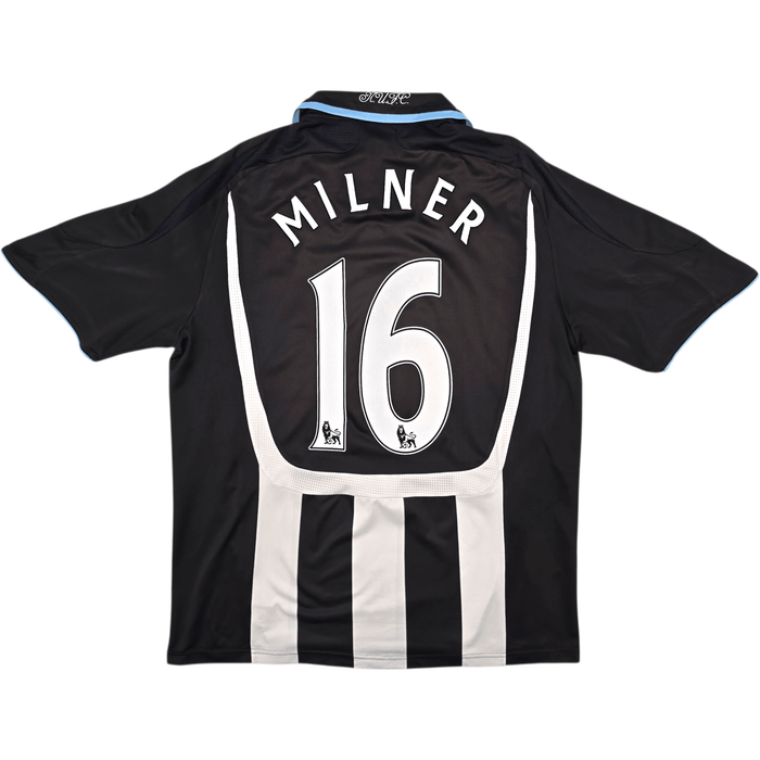 2007/09 Newcastle United Home Football Shirt (L) Adidas 16 Milner - Football Finery - FF302721
