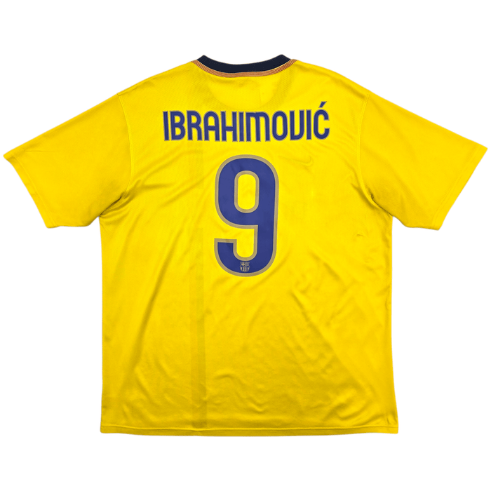 2008/09 Barcelona Away Football Shirt (XL) Nike 9 Ibrahimovic (Basic) - Football Finery - FF303907