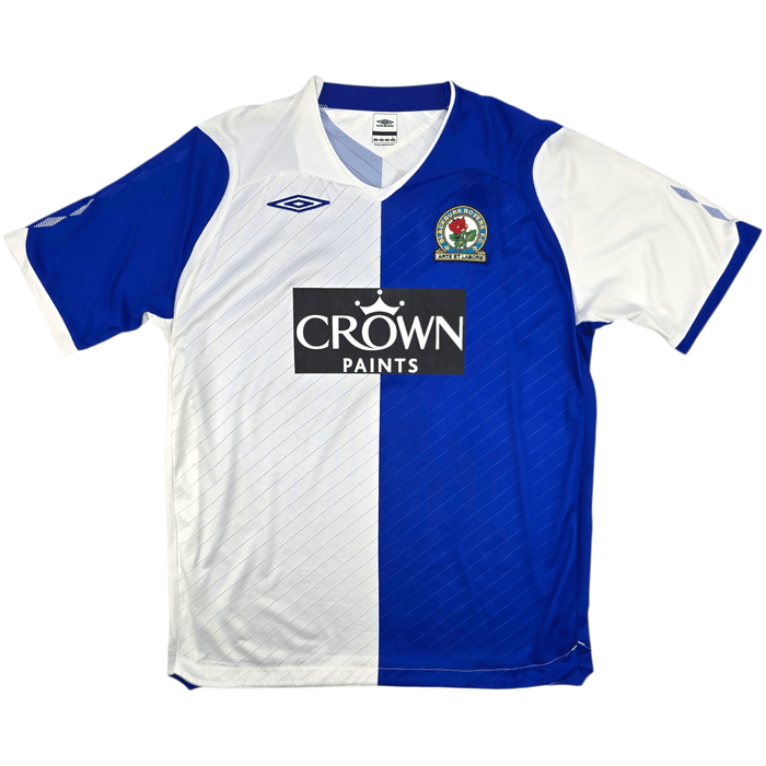 2008/09 Blackburn Rovers Home Football Shirt (L) Umbro 9 Santa Cruz - Football Finery - FF301583
