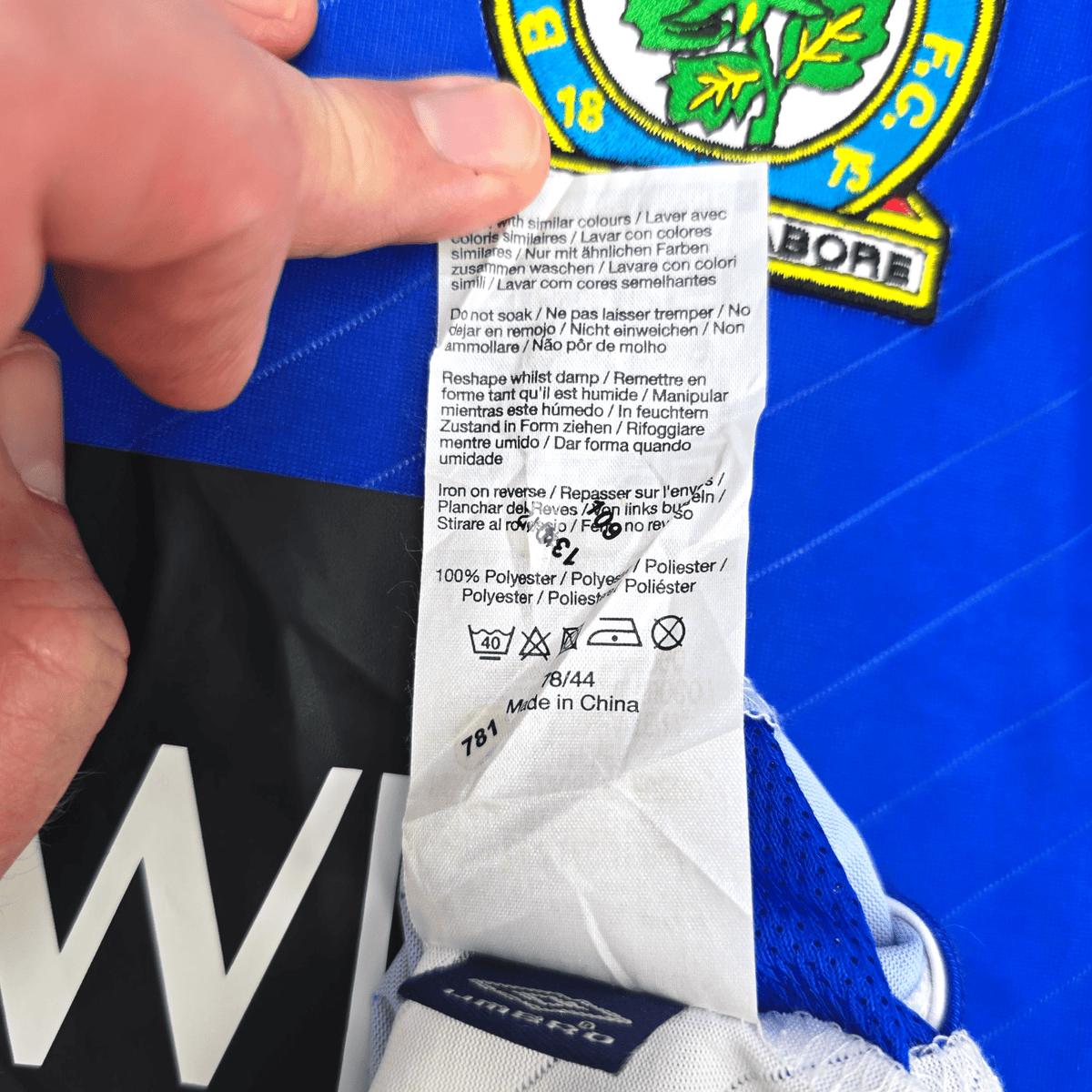 2008/09 Blackburn Rovers Home Football Shirt (L) Umbro 9 Santa Cruz - Football Finery - FF301583