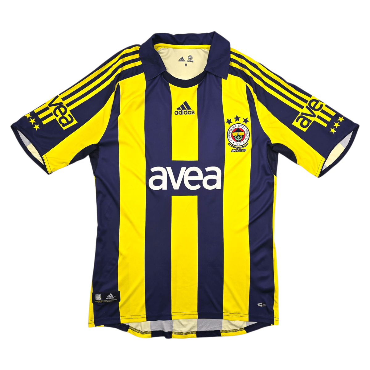 2008/09 Fenerbahce Home Football Shirt (M) Adidas 3 Carlos - Football Finery - FF303043
