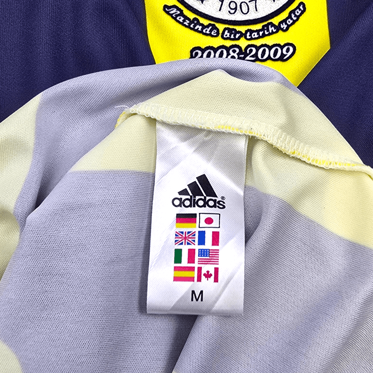 2008/09 Fenerbahce Home Football Shirt (M) Adidas 3 Carlos - Football Finery - FF303043