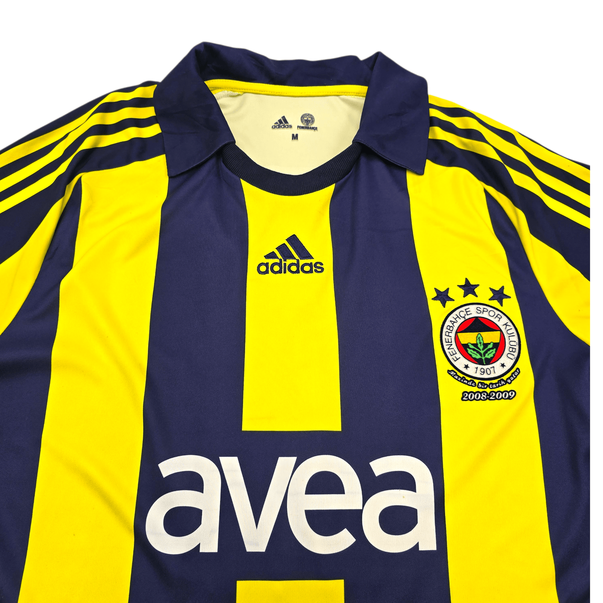 2008/09 Fenerbahce Home Football Shirt (M) Adidas 3 Carlos - Football Finery - FF303043