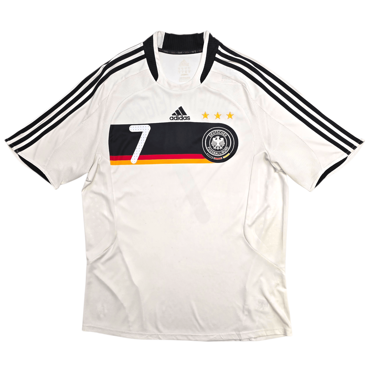 2008/09 Germany Home Football Shirt (L) Adidas 7 Schweinsteiger - Football Finery - FF301140