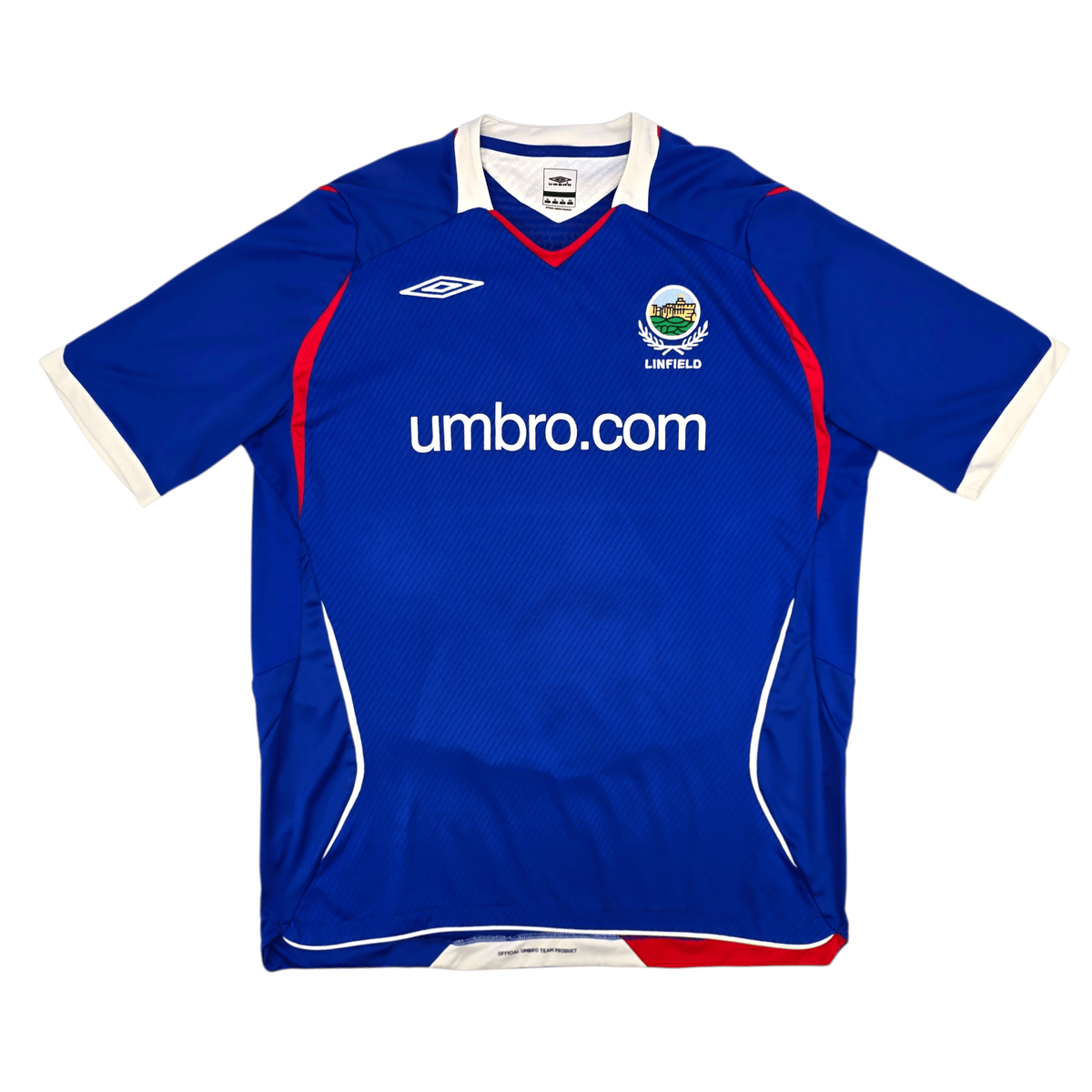 2008/09 Linfield Home Football Shirt (XL) Umbro 10 Carvill - Football Finery - FF302287