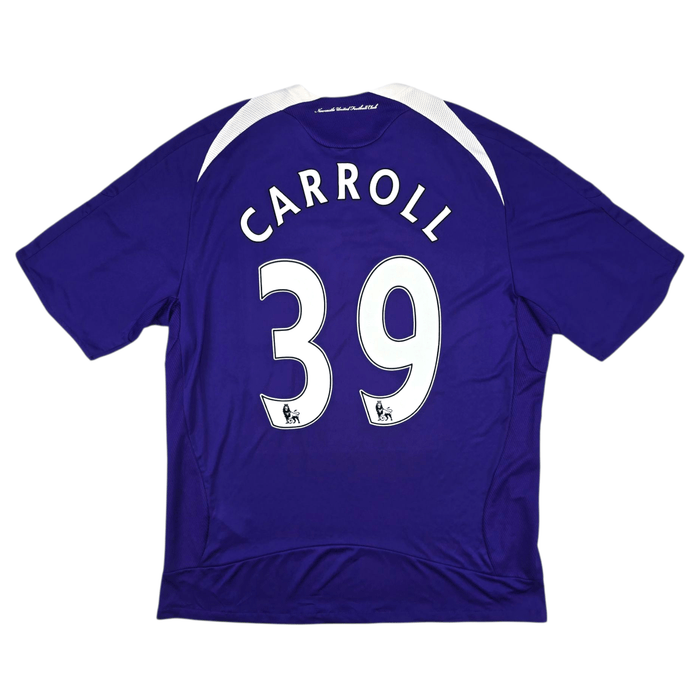 2008/09 Newcastle United Away Football Shirt (XL) Adidas 39 Carroll - Football Finery - FF301589