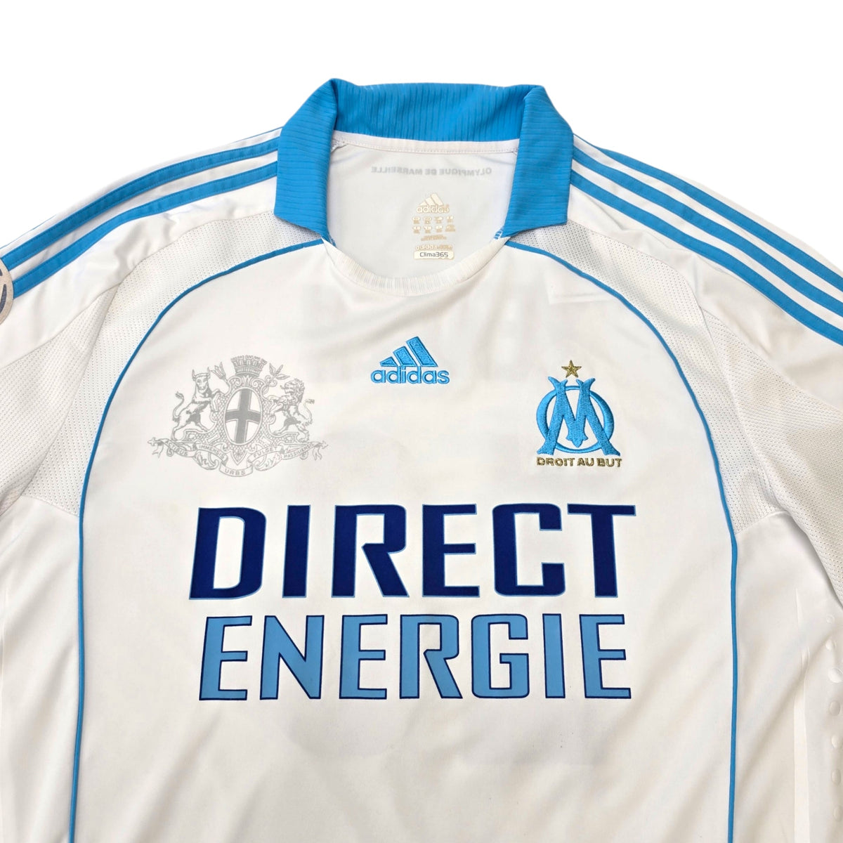 2008/09 Olympique Marseille Home Football Shirt (2XL) Adidas 10 Zenden - Football Finery - FF306319