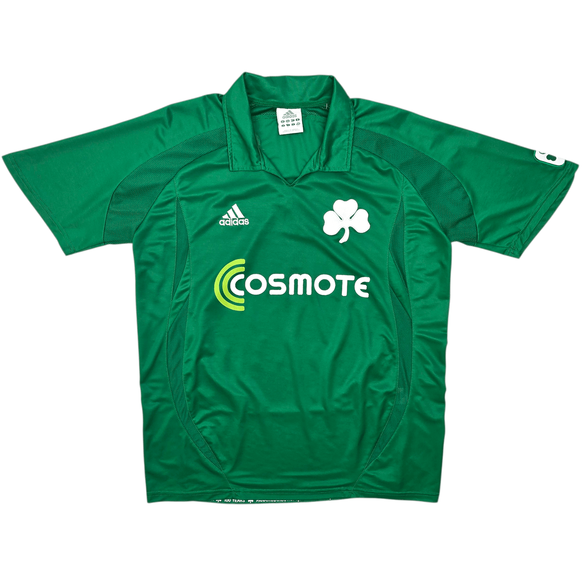 2008/09 Panathinaikos Home Football Shirt (L) Adidas (Centenary) - Football Finery - FF303657