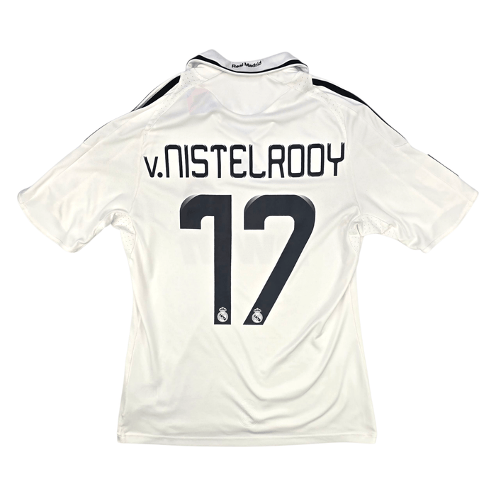 2008/09 Real Madrid Home Football Shirt (S) Adidas 17 V.Nistelrooy - Football Finery - FF302462